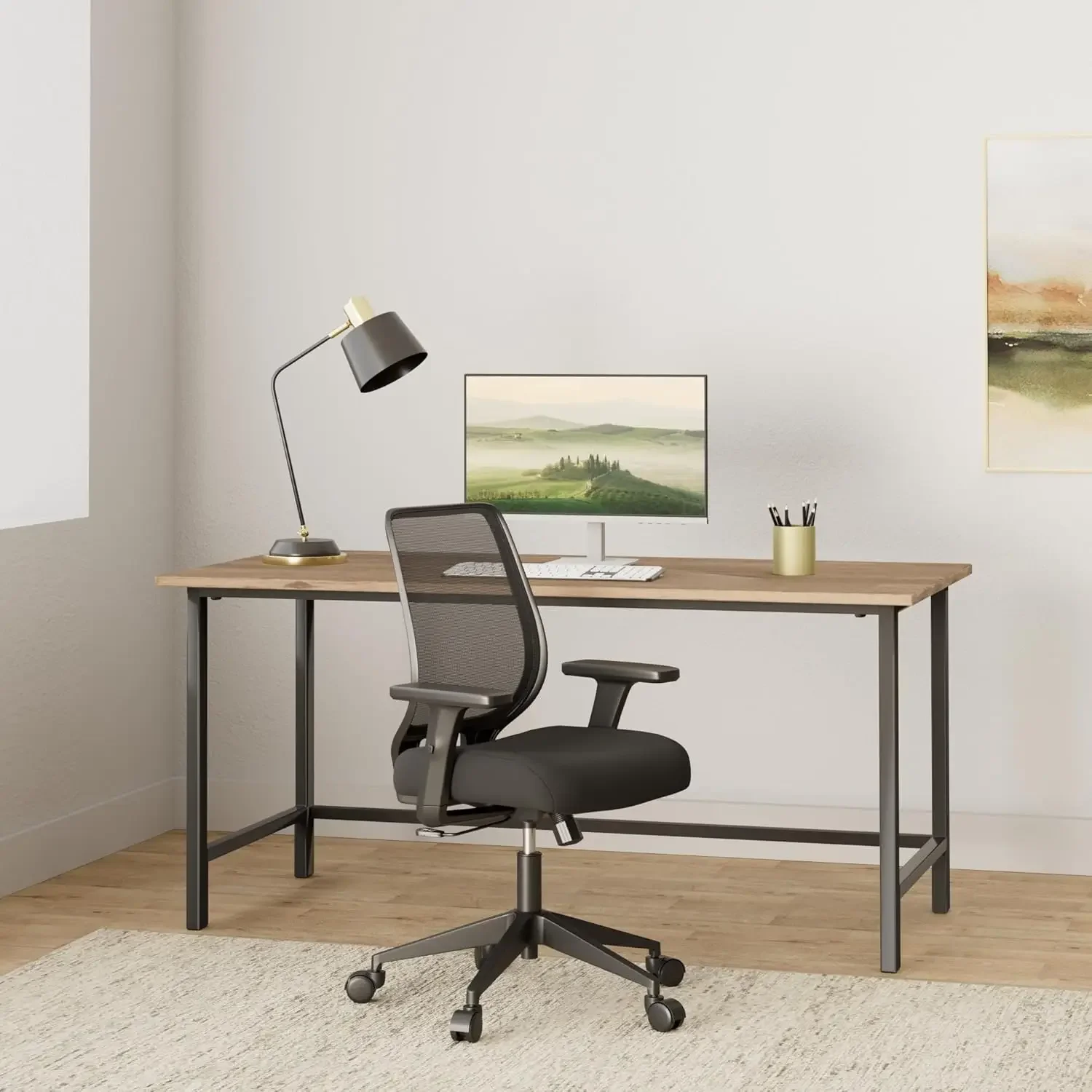 Task Chair Mid Back - Ergonomic Office Chair Home Mesh Desk