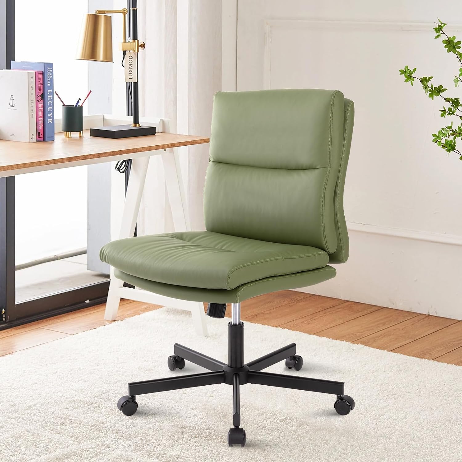 Armless Office Desk Chair with - Task Chair Mid Back recension och pris