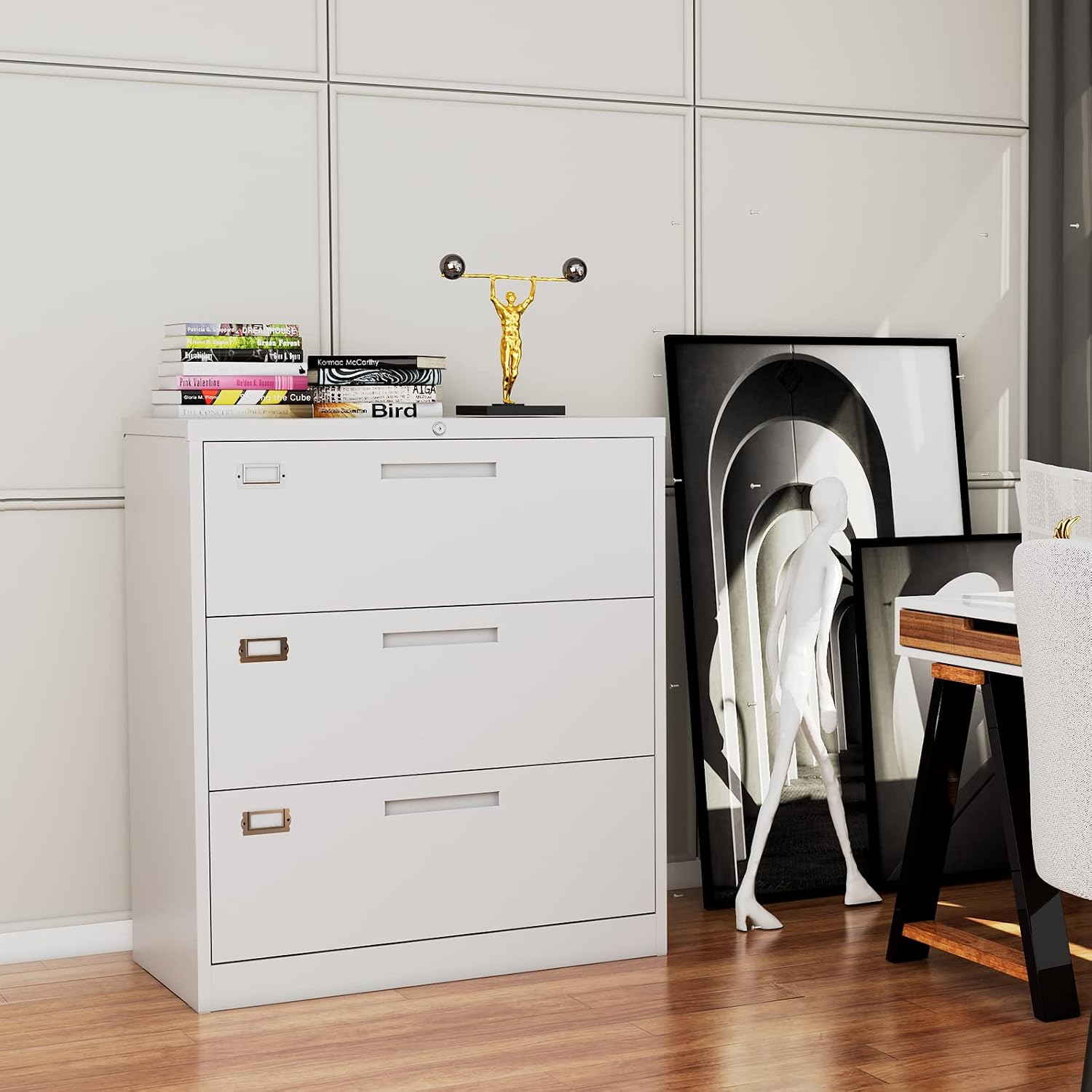 Lateral File Cabinet, Three Dr - Credenza Office Storage recension och pris