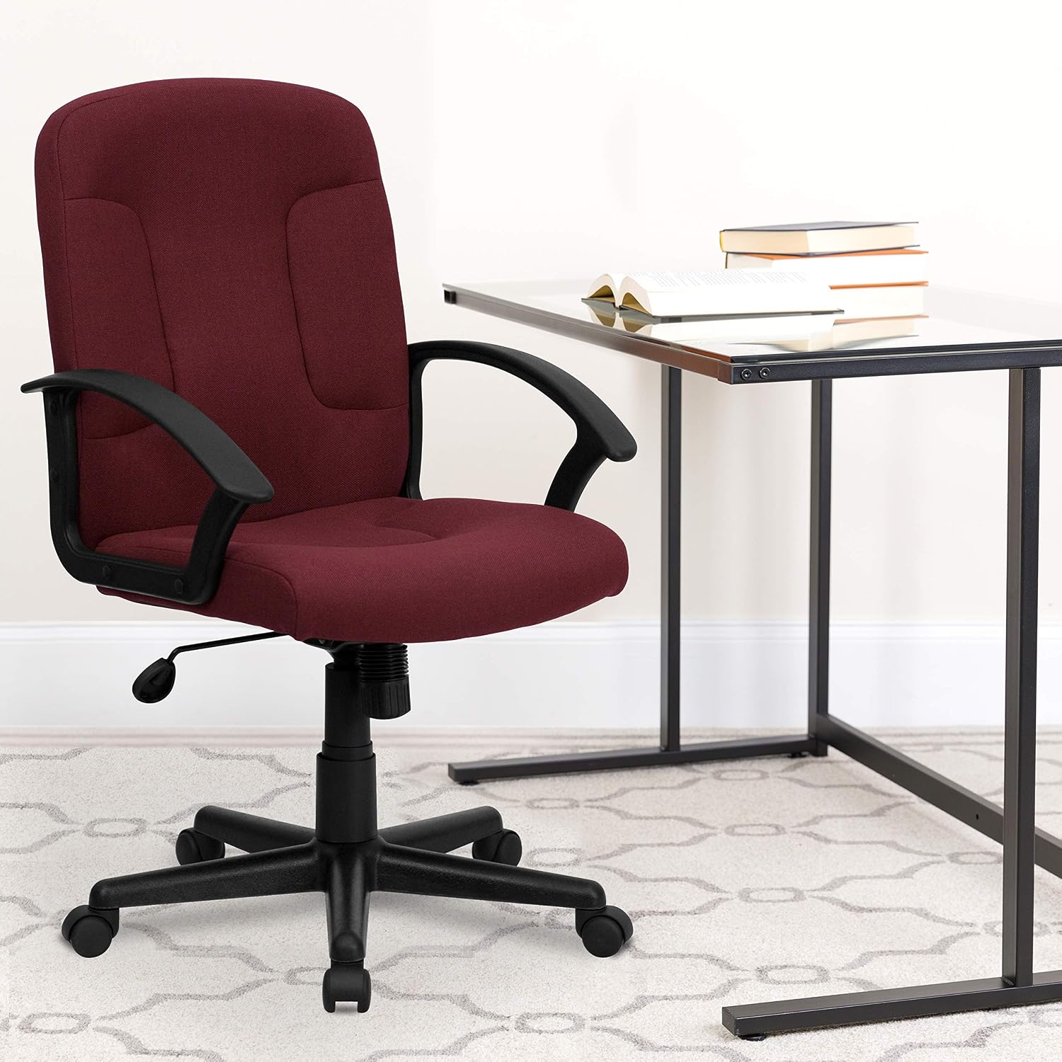 Mid-Back Burgundy Fabric Execu - Task Chair Mid Back recension och pris