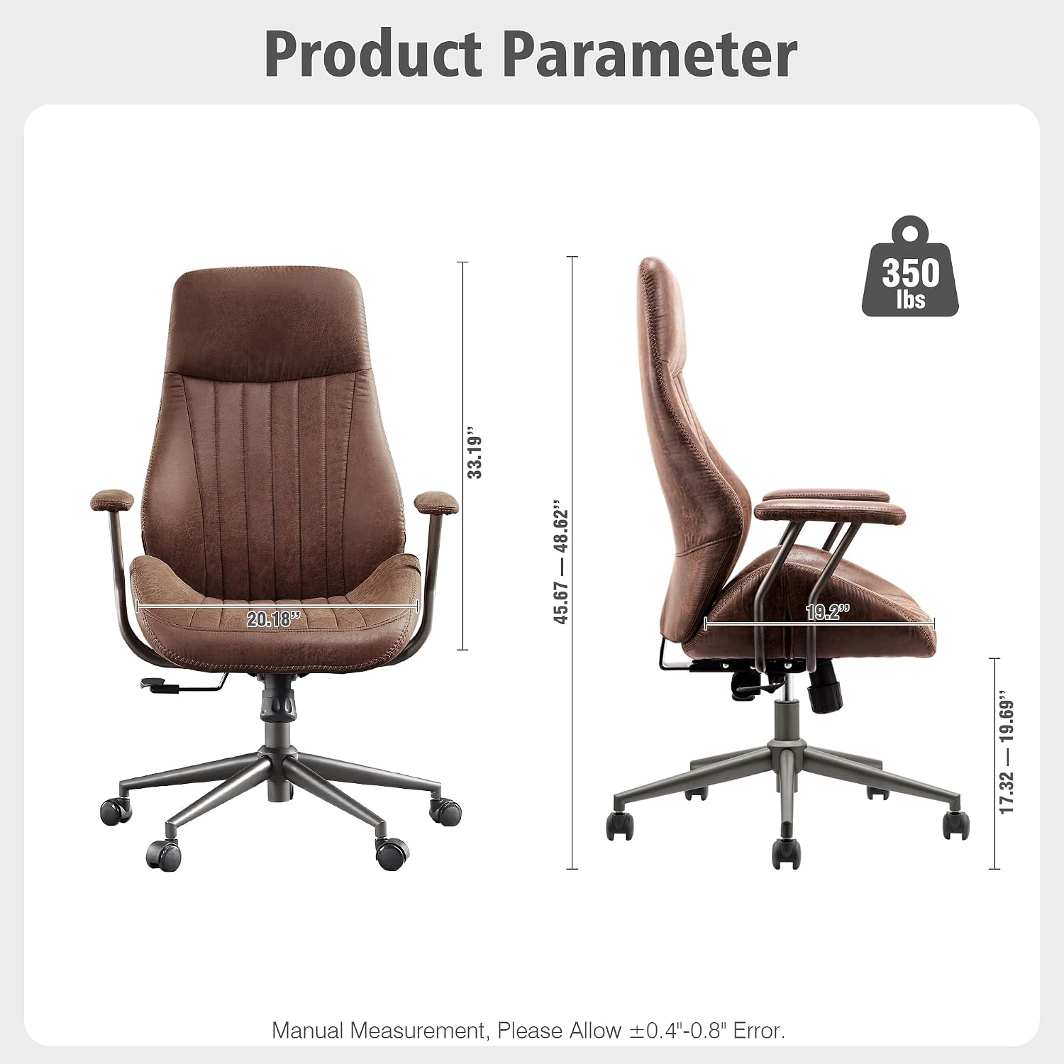 Mid-Century Modern High Back E - Task Chair Mid Back recension och pris