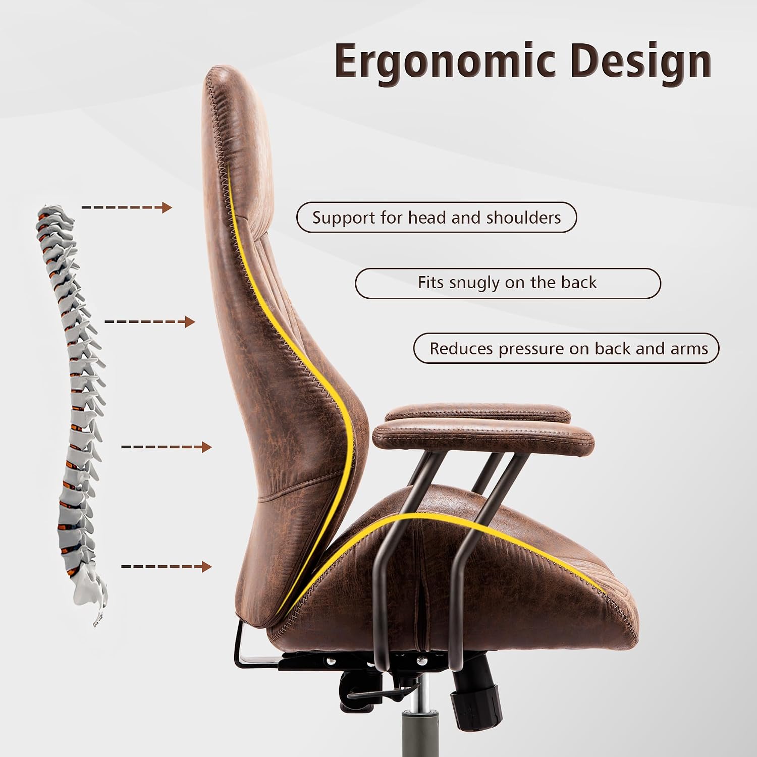 Mid-Century Modern High Back E - Task Chair Mid Back recension och pris