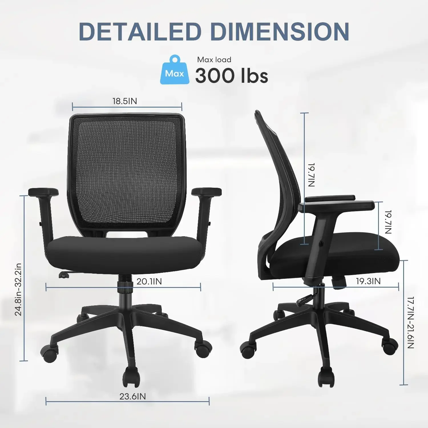 Ergonomic Office Chair Home Me - Task Chair Mid Back recension och pris