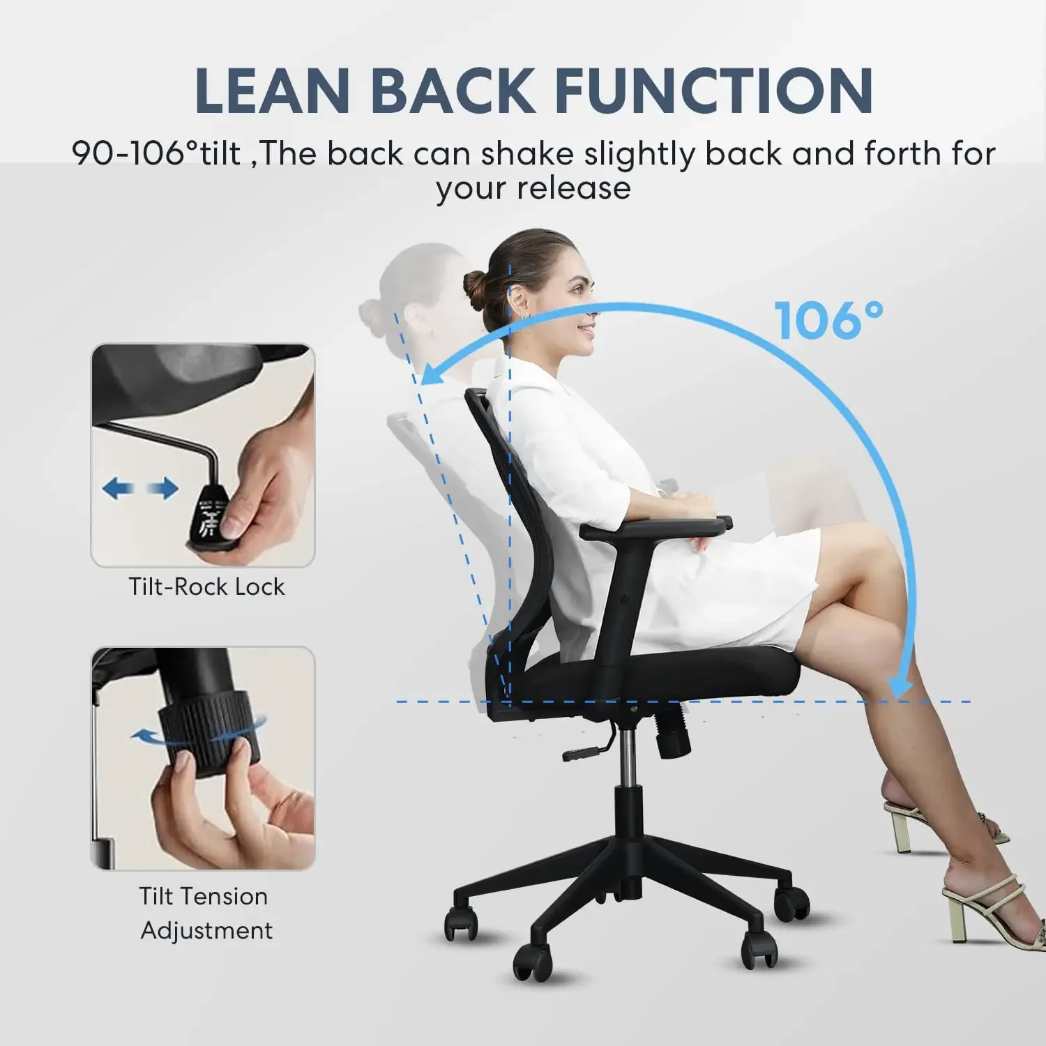 Ergonomic Office Chair Home Me - Task Chair Mid Back recension och pris