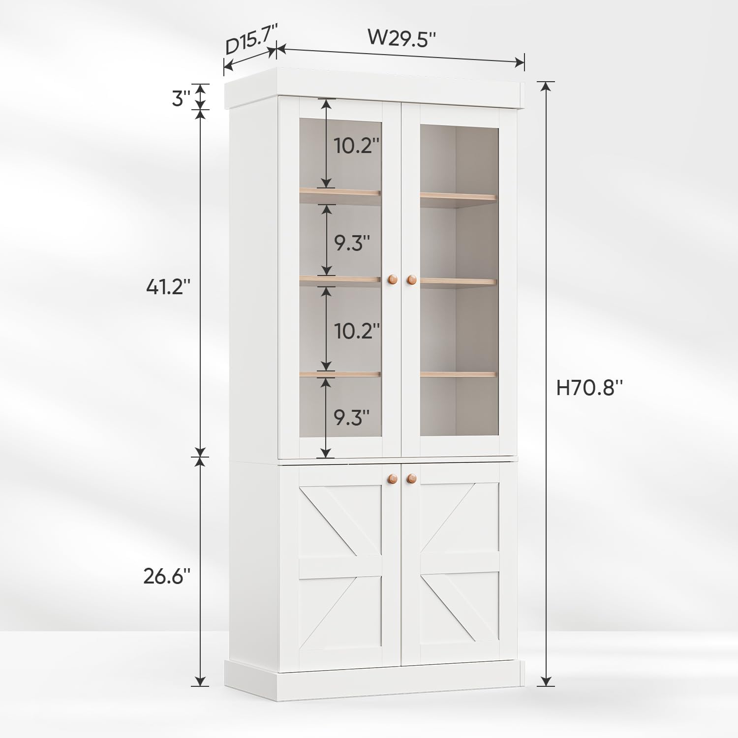 Tall Farmhouse Bookshelves Dis - Credenza Office Storage recension och pris