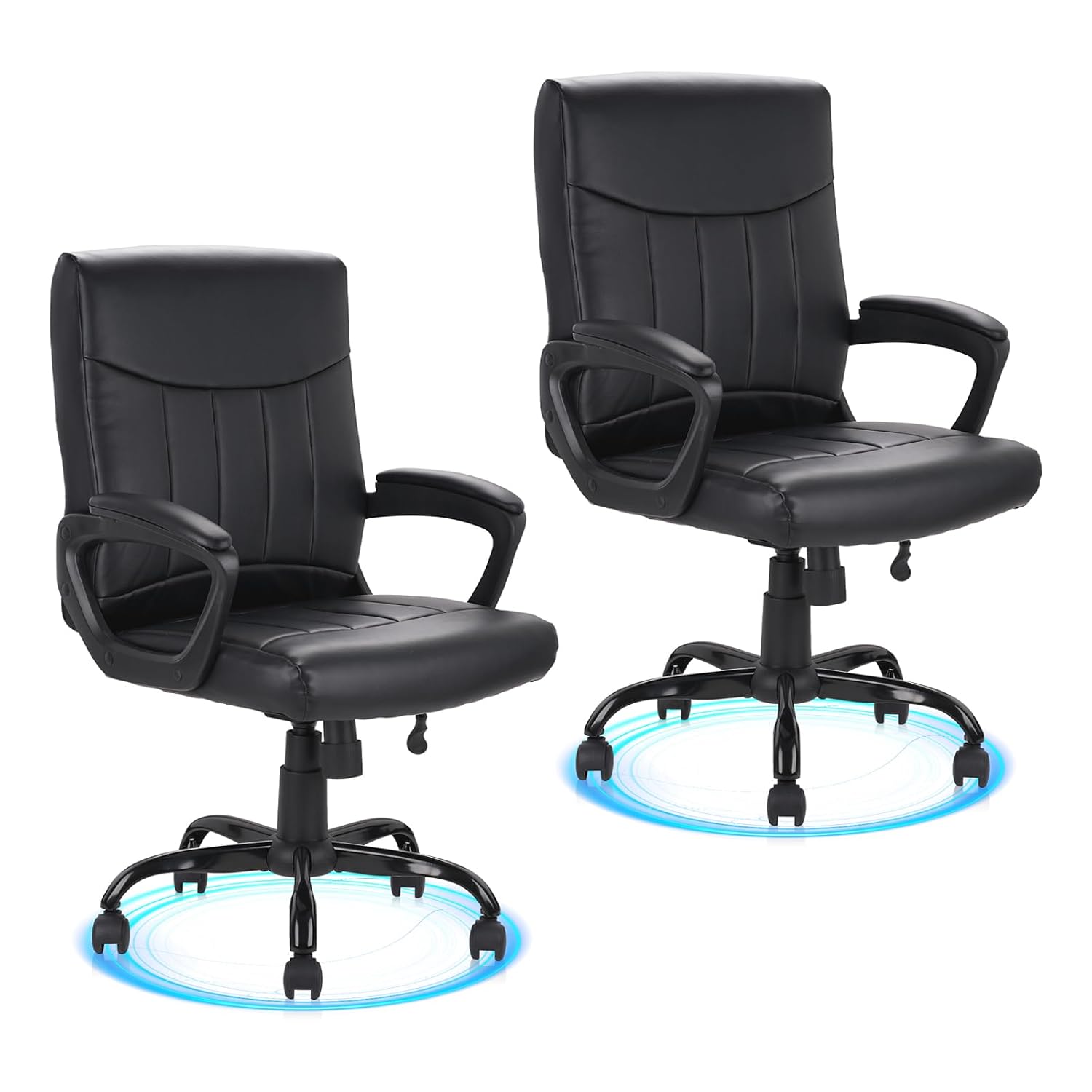 Leather Office Chair Ergonomic - Task Chair Mid Back recension och pris