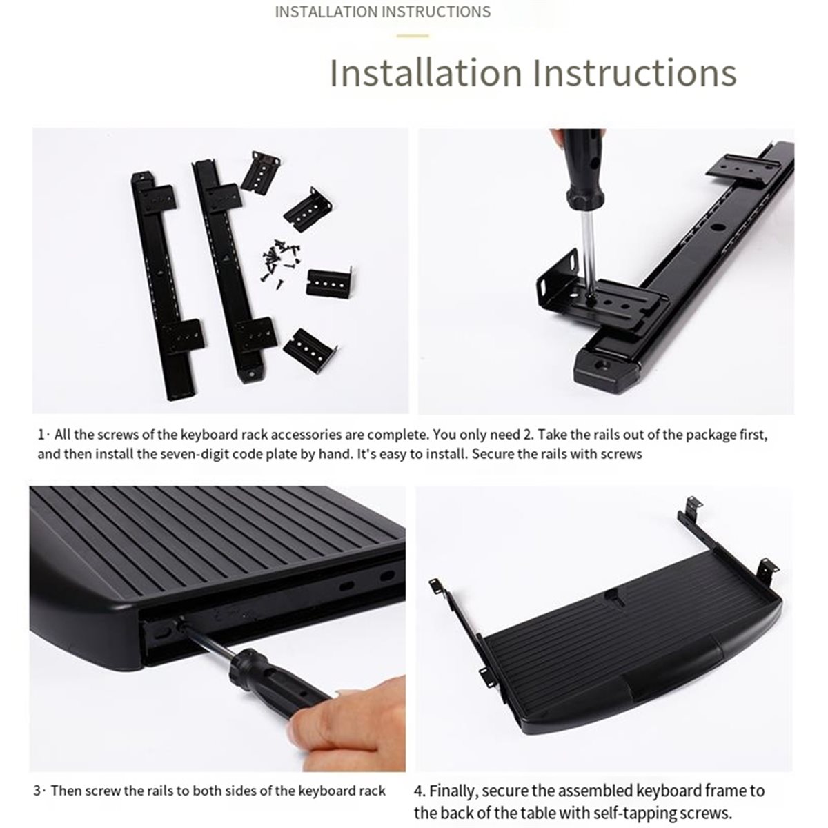 Duty Slide Rail Under Desk Key - Keyboard Drawer Under recension och pris